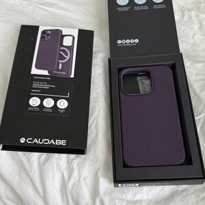 Caudabe iPhone 14 Pro Dark Purple Phone Case